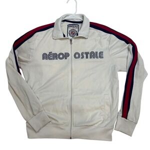 VTG Aeropostale Y2K Track Jacket Full Zip Red White Blue Mens Large Streetwear